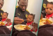 Nigerian Woman Sees Her Husband Feeding 7-Month-Old Baby Semo and Egusi Soup, Video Trends