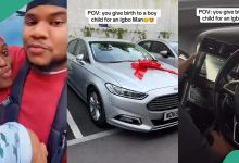 Nigerian Man Gifts Wife New Car After She Gave Birth to Boy as Their First Child