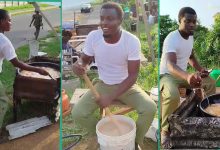 NYSC Couple Who Sell Akara in University of Ibadan Speak on Why They Started the Business