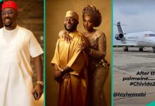 Chivido: Obasanjo Arrives, Obi Cubana, Layi Wasabi Fly Jet to Lagos for Davido’s Wedding