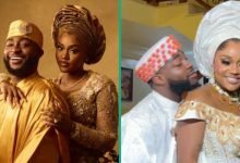 Chivido: Chioma Finally Emerges in 2nd Traditional Wedding Outfit, Matches With Davido’s Igbo Attire