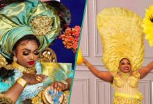 Iyalaje Looks Stunning in Massive 'Gele' and Daunting Makeup for Birthday, Netizens Celebrate Her