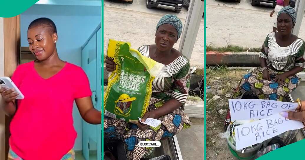 Touching Clip: Street Vendor Overwhelmed with Emotion as Kind Stranger Gifts 10kg Bag of Rice