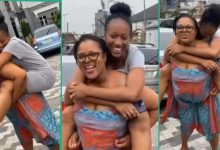 Nigerian Lady And Her Jovial Mother-in-law Engages Each Other in Play, Video Melts Hearts