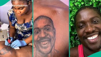 Man Tattoos VeryDarkMan's Face on His Chest, Shows off Cute Artwork, Nigerians React