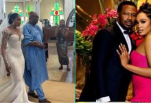 Sharon Ooja’s White Wedding: Videos of Actress, Hubby in Church Emerge, Pastor Bolaji Prays for Them