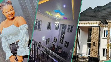 Nigerian Woman Calls Husband 'Odogwu' as She Shows Off His New Mansion, Video Goes Viral