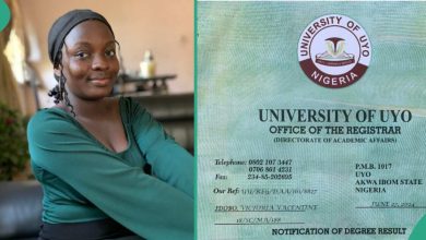 University of Uyo Student Graduates With First Class Degree in Mathematics, Posts Certificate Online
