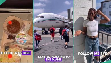 Lady Tired of Nigerian finally Relocates to America, Shares Her First Flight Experience in Video