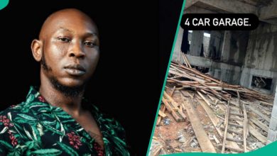 Seun Kuti Flaunts Uncompleted House to Shun Critics Calling Him Poor: “Abandoned Project Go Whine U”
