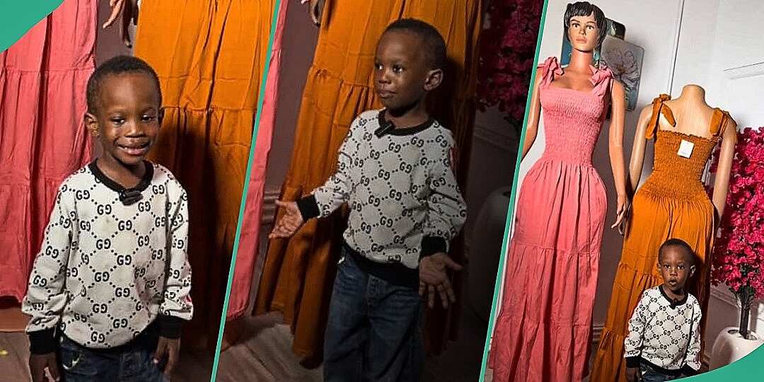 Brilliant 2-Year-Old Boy Markets His Mother's Clothing Business in Video, People React