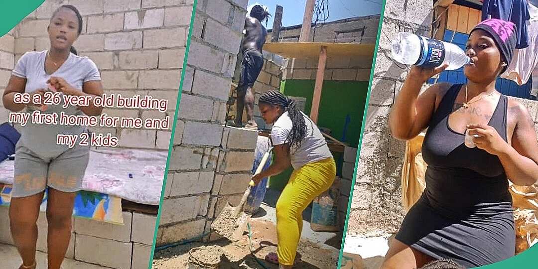 26-Year-Old Single Mum Of 2 Proudly Shows Off Her Uncompleted House Without Roof, People React