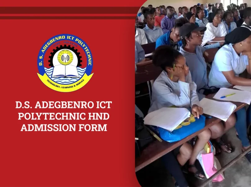 D.S. Adegbenro ICT Polytechnic HND Admission Form