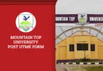 Mountain Top University Post-UTME Form