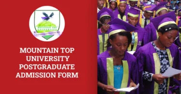 Mountain Top University Postgraduate Admission Form