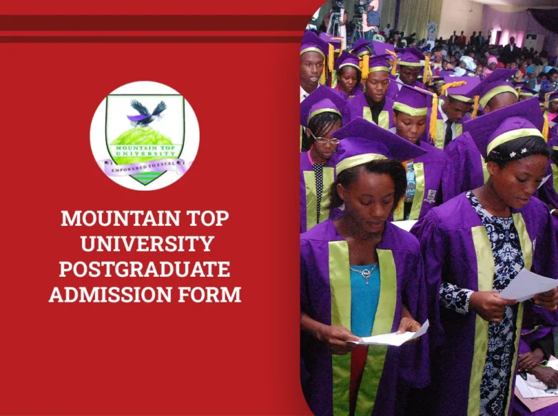 Mountain Top University Postgraduate Admission Form