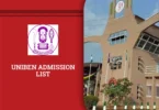 UNIBEN Admission List