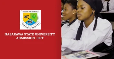 Nasarawa State University Admission List