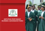 AEFUTHA Post-Basic Nursing Admission Form