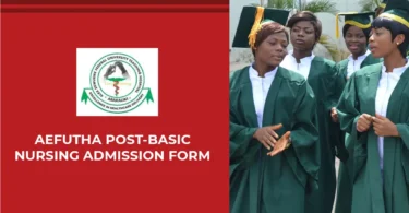 AEFUTHA Post-Basic Nursing Admission Form