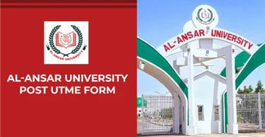 ‎Al-Ansar University Post UTME Form
