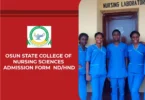 Osun State College of Nursing Sciences Admission Form