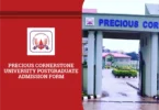 Precious Cornerstone University Postgraduate Admission Form