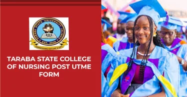 Taraba State College of Nursing Post UTME Form