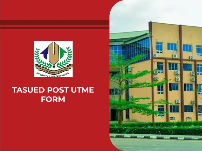 TASUED Post UTME Form