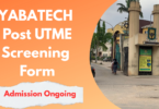 YABATECH Post UTME Form