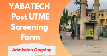 YABATECH Post UTME Form