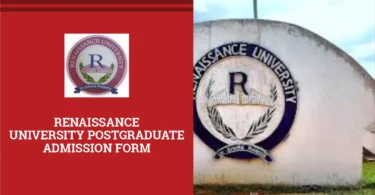 Renaissance University Postgraduate Admission Form