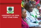‎University of Offa Post UTME Form