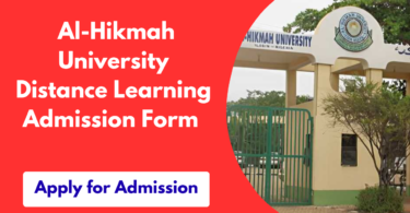 Al-Hikmah University Distance Learning Admission Form