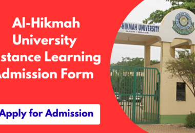 Al-Hikmah University Distance Learning Admission Form
