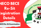 NECO BECE Re-Sit Examination