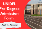 UNIDEL Pre-Degree Admission Form