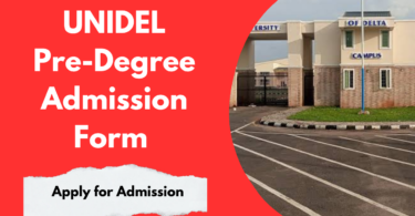 UNIDEL Pre-Degree Admission Form