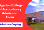 Nigerian College of Accountancy Admission Form