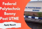 Federal Polytechnic of Oil and Gas Bonny Post UTME Form